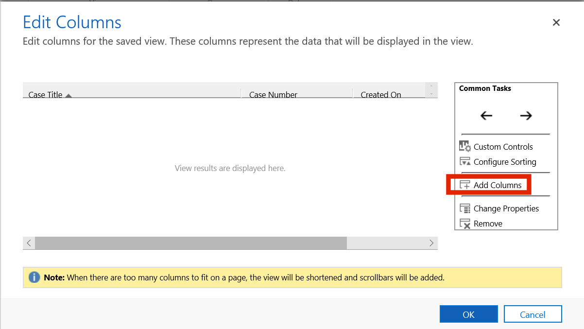 Add Columns to View